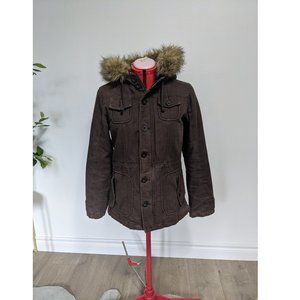 Talula - Coat with faux fur hood
